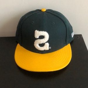 Society green & yellow fitted hat